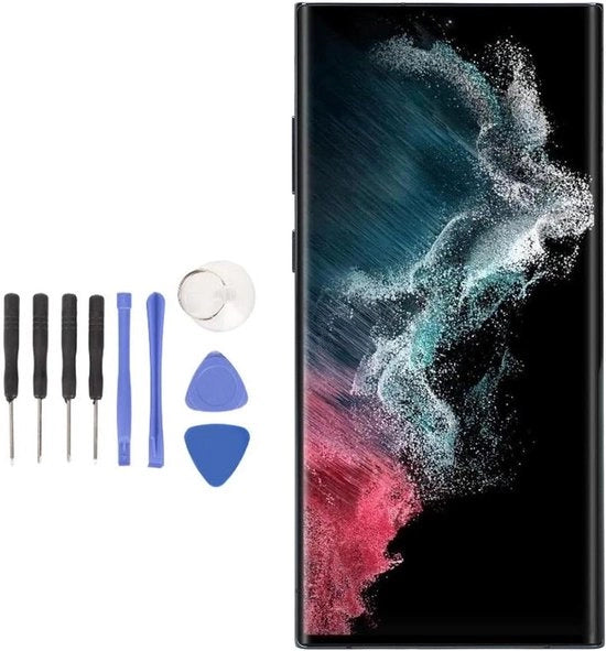 Vetrino di sostituzione 6,8 pollici per smartphone - Schermo LCD con cornice digitale - Kit di riparazione per telefoni con 4 colori - Versione internazionale