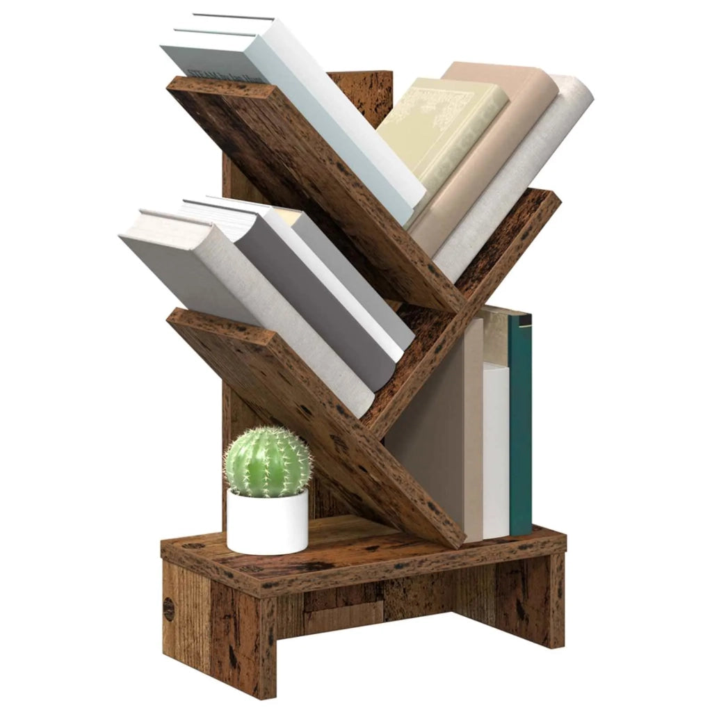 Scaffale per Libri a Forma di Albero 3 Strati 30 x 18 x 48 cm 8012362