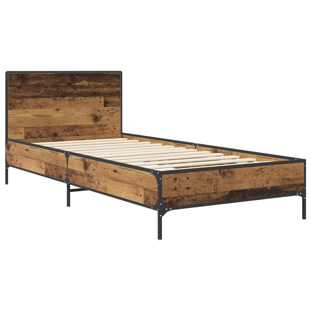 Struttura letto con testata Legno antico 80 x 200 cm 8009109
