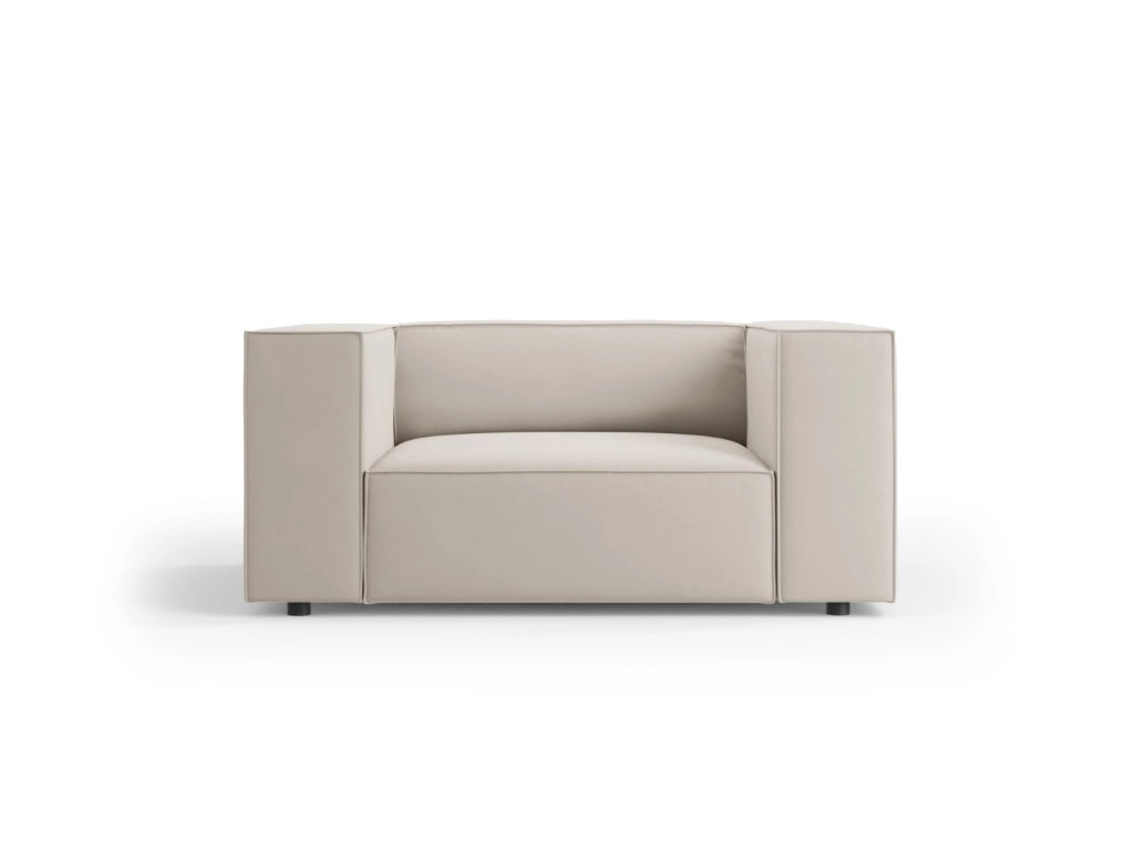 Cosmopolitan Design - Poltrona "Arendal" in velluto ecru 