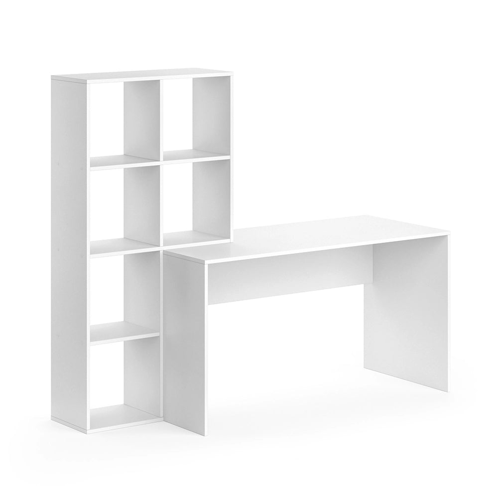 Vicco Scrivania con ripiani Bianco 166.8 x 59 cm
