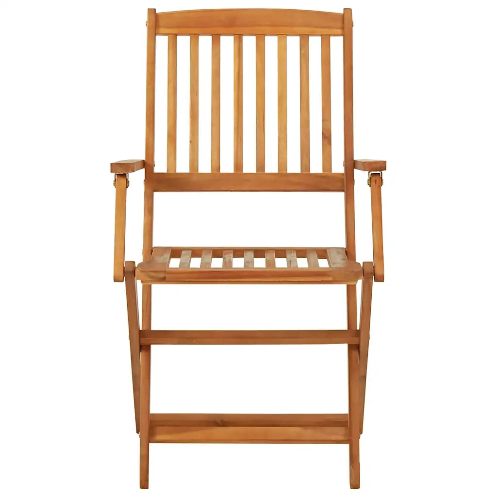 Set da Bistrot 3 pz Pieghevole in Legno Massello di Acacia 43381