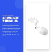 Raccoglitore automatico per acquario - Regolatore di livello dell'acqua per acquario - Non elettrico - Bianco - Valvola a pallone galleggiante - Adatto per pesci