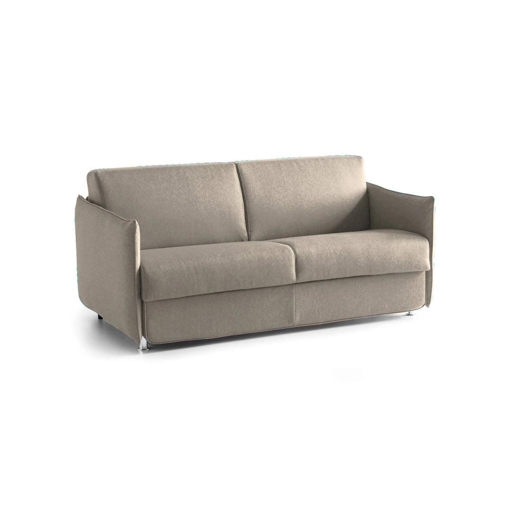 Cecina, Divano Letto 3 Posti Sfoderabile Made in Italy, 200x95 cm Grigio Tortora