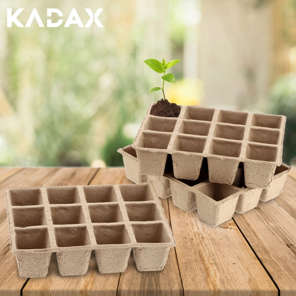 KADAX Production Vasi in torba per piantine, semina, 6 x 12 pezzi.