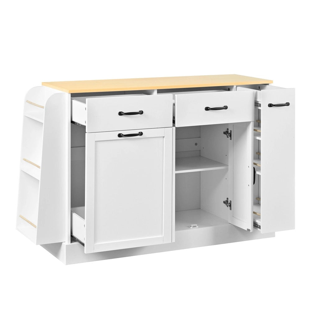 Credenza Moderna con Cassetti e Scomparto Portarifiuti ¨C MINIMAL ¨C Bianco