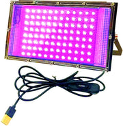Faro LED UV 100W, lampa UV potente a 395nm, IP66, adatta per feste di Natale e Halloween