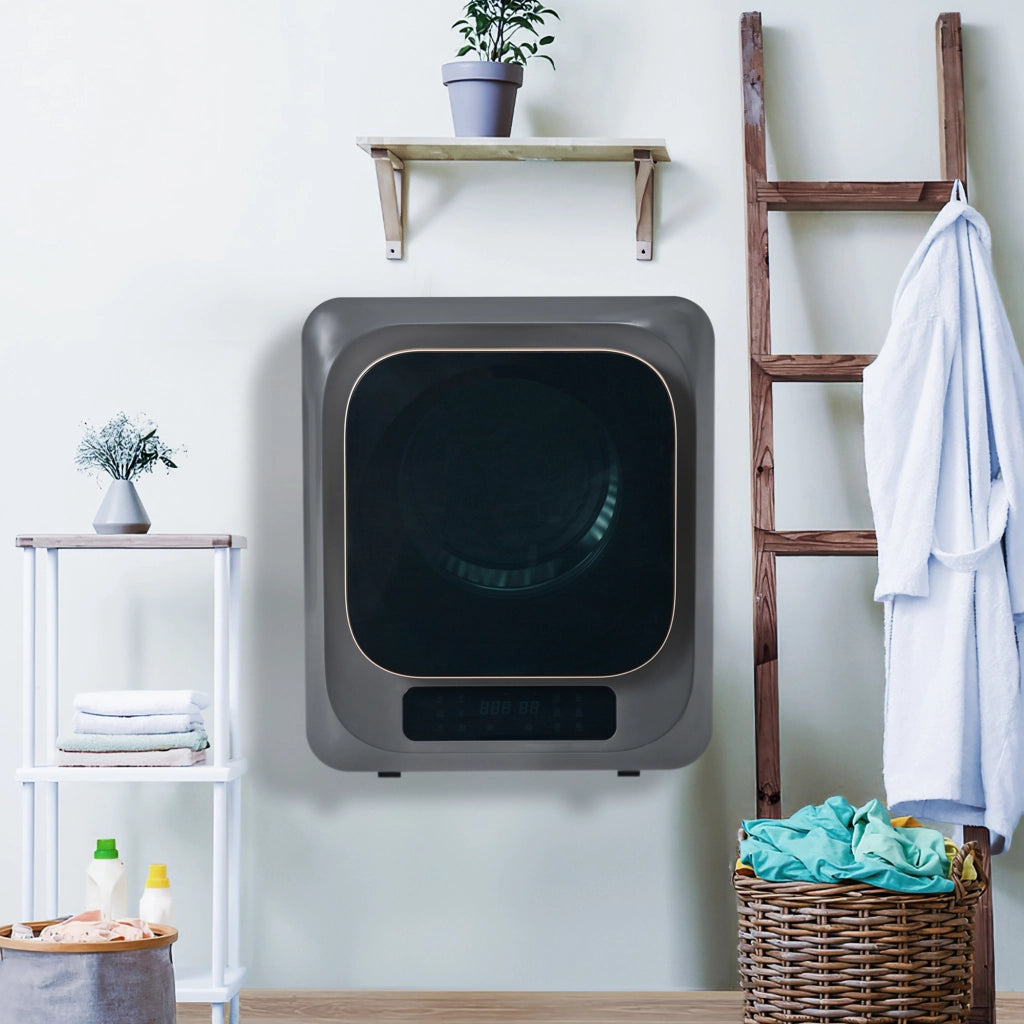 Asciugatrice a Evacuazione 3 kg 850 W Grigia con 6 Programmi; Cestello Inox e Montaggio a Parete