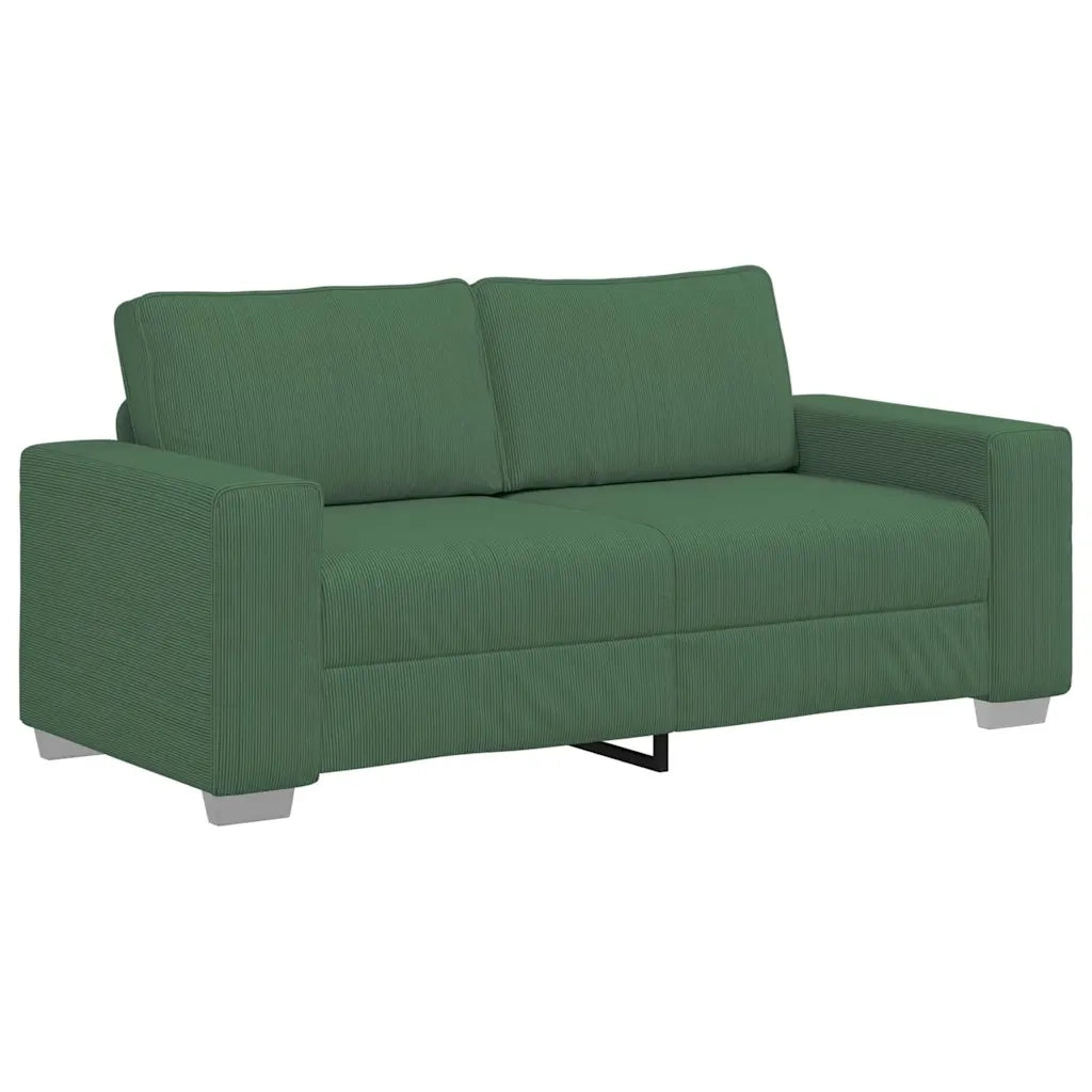 Divano Divanetto Verde Scuro 140cm Tessuto di Velluto a Coste