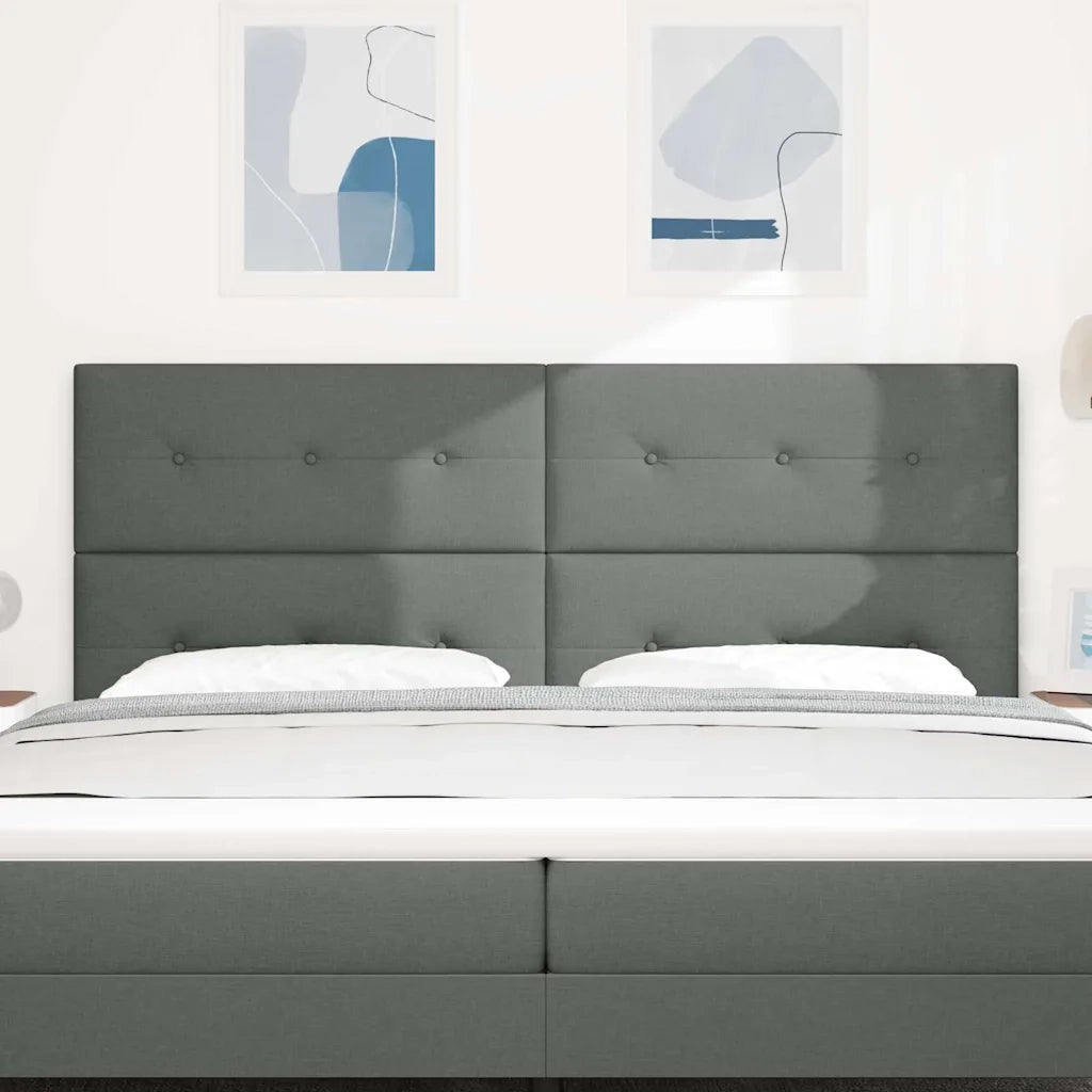 Testiera LED con testiera Grigio scuro 200 cm Poliestere 3338463
