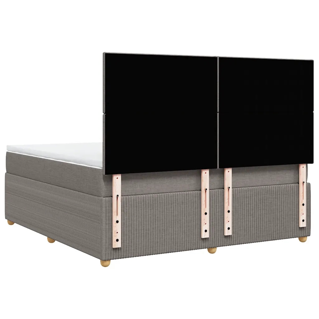 Giroletto a Molle con Materasso Tortora 180x200 cm in Tessuto 3294432