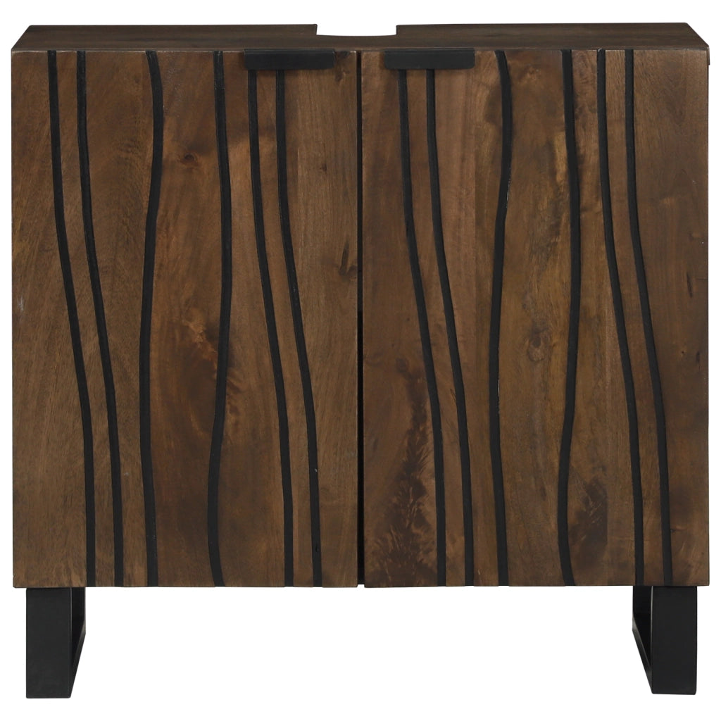 Mobile lavabo Noce Legno massello, Metallo Medio Elegante