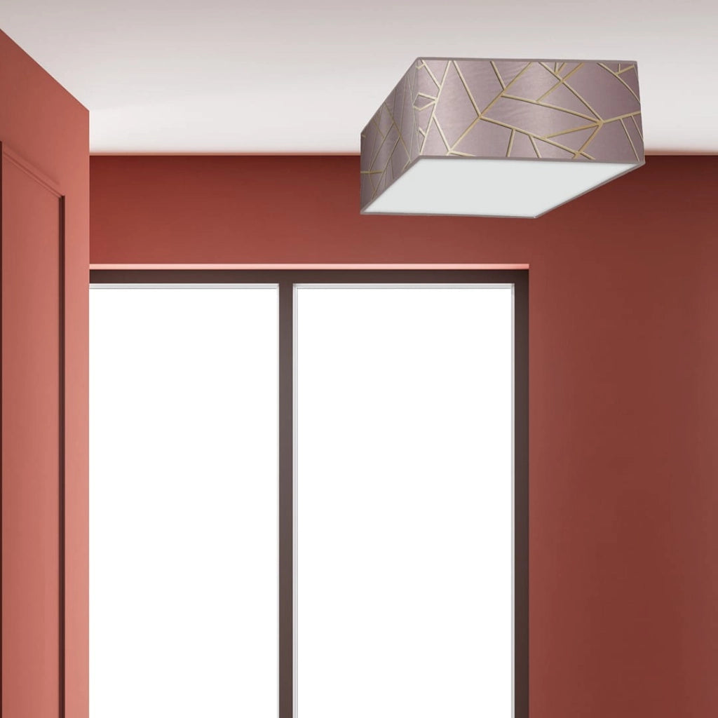 Plafoniera quadrata Ziggy Milagro 3xE27 50cm rosa oro