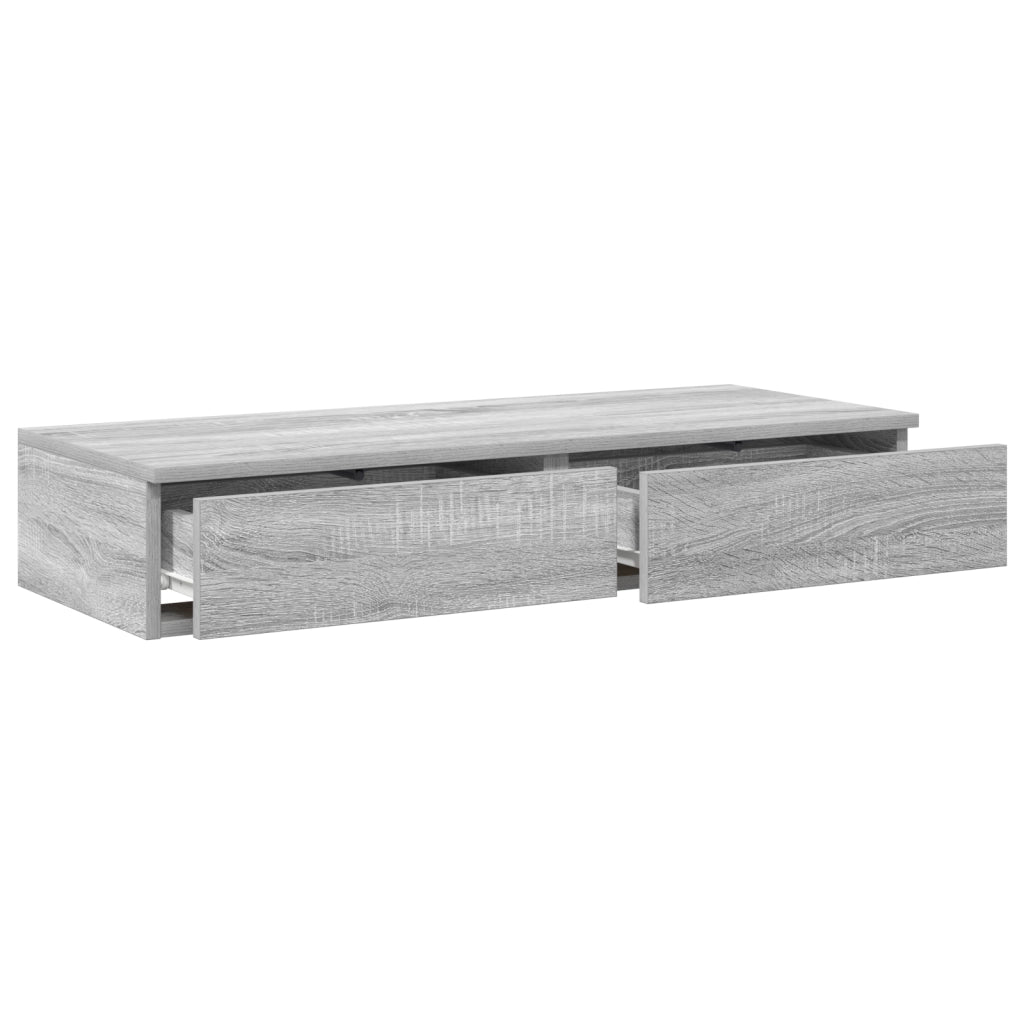 Cassetti per letto  Grigio Sonoma 100x36,5x16,5 cm in legno ingegnerizzato