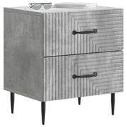 Comodino | Armadio da Notte | Mobiletto da notte Grigio Cemento 43 x 34,5 x 47,5 cm