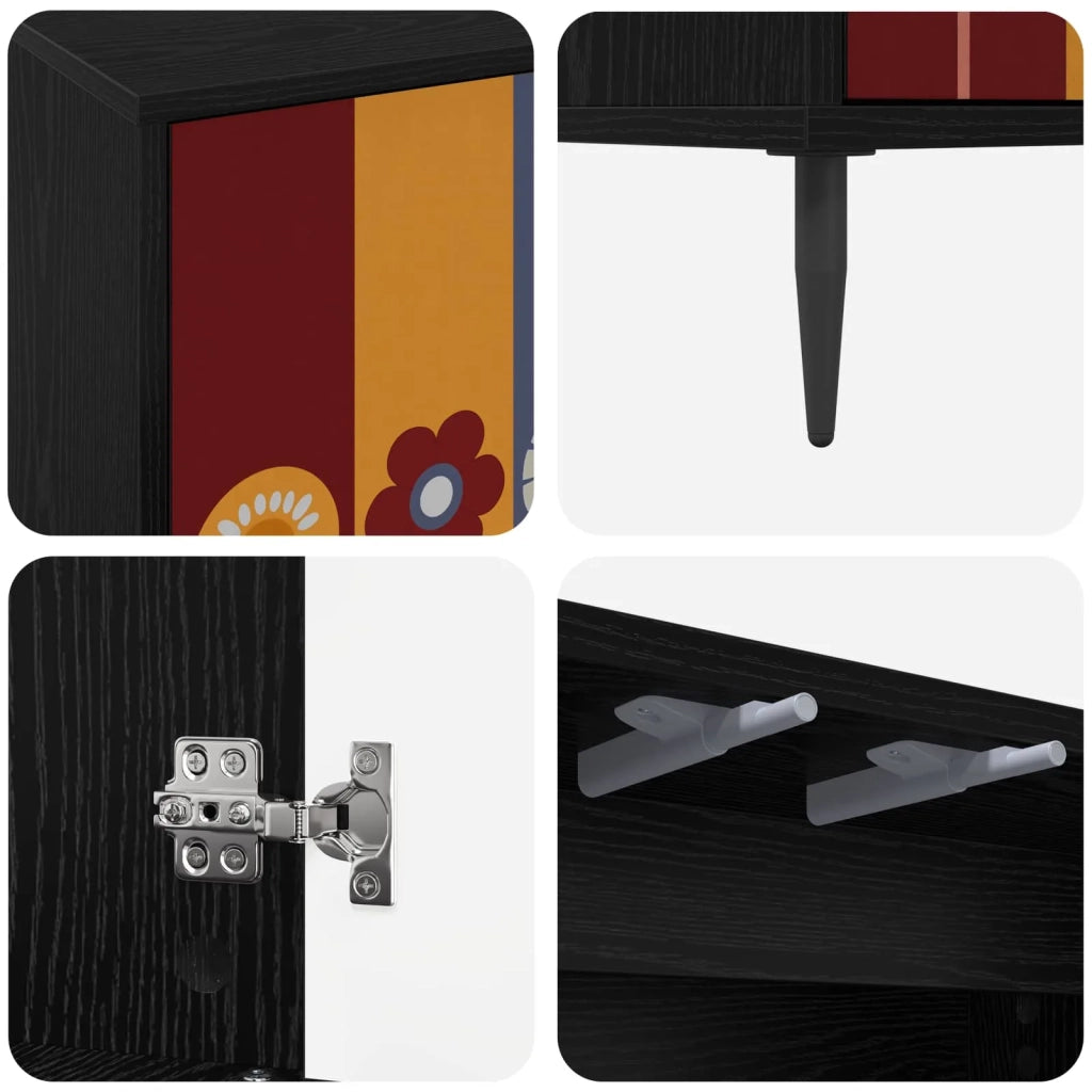 Credenza ESSEN Rovere Nero 69 x 33 x 76 cm Legno ingegnerizzato 8006942
