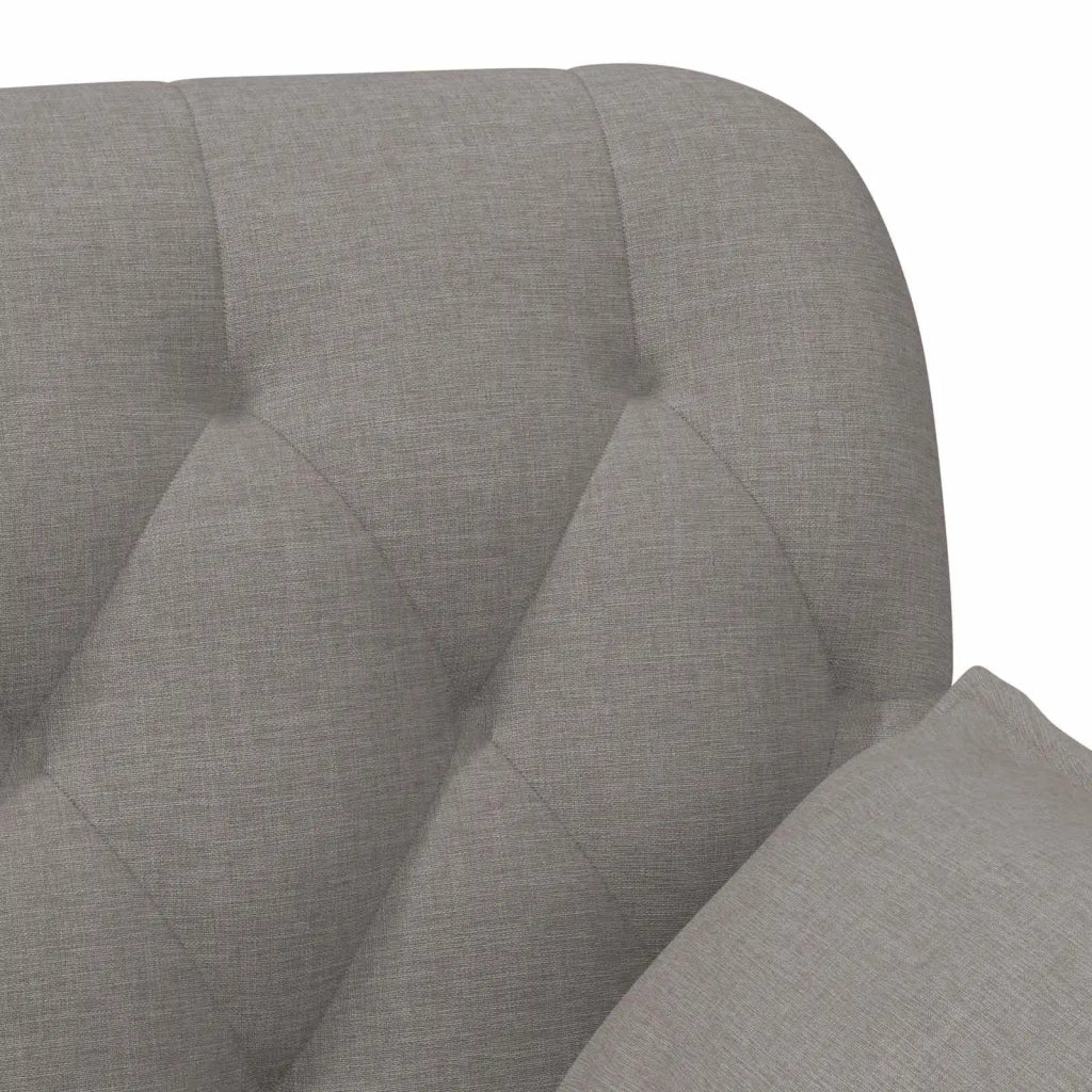 Loveseat con bottoni imbottiti Tortora 111 x 68 x 80 cm Tessuto 42041802