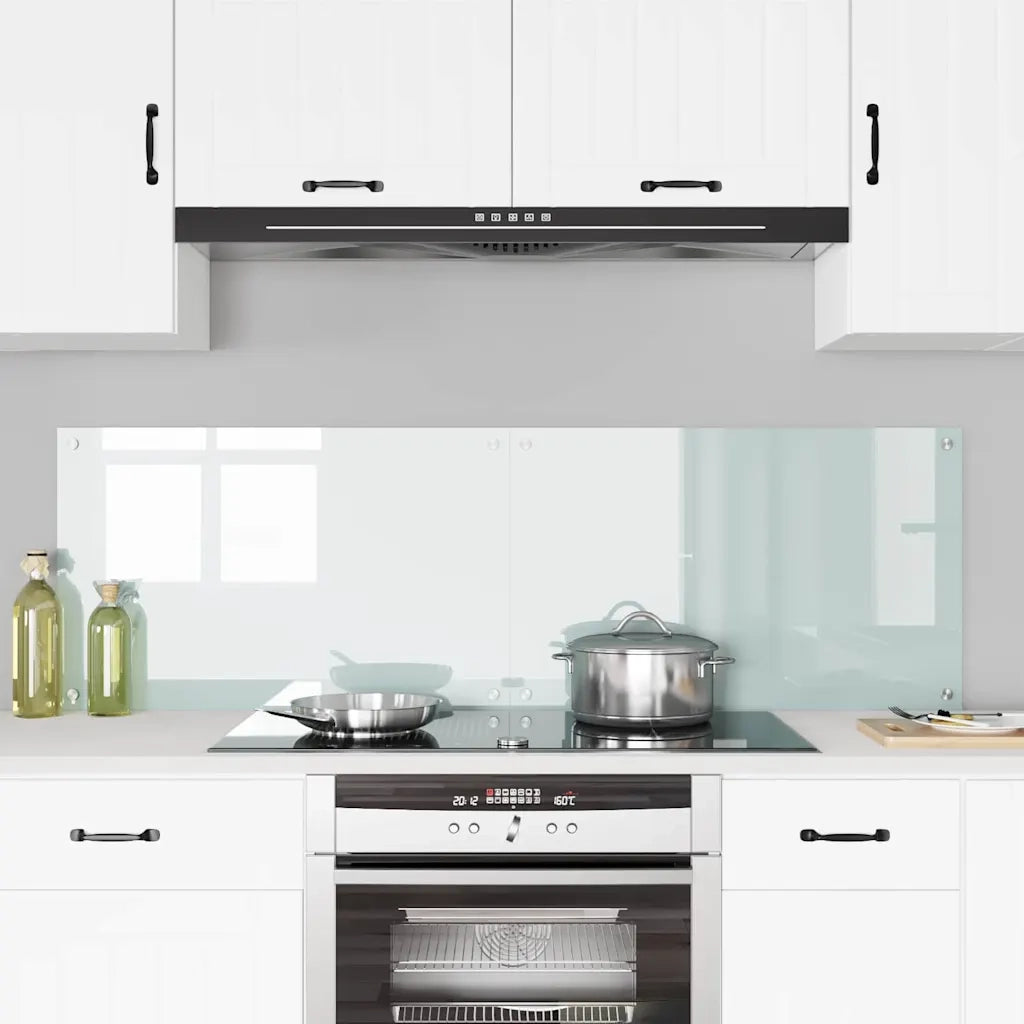 Schienale da cucina 2 pcs Bianco 80 x 50 cm vetro temperato 3415522