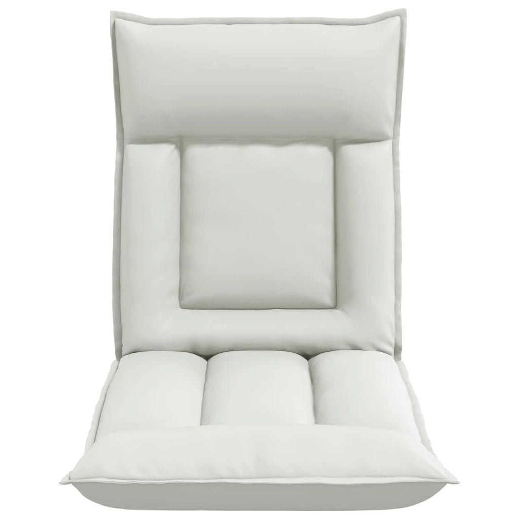 Sedia da Pavimento Bianco 55 x 61 x 70 cm Pelle Sintetica 42028188