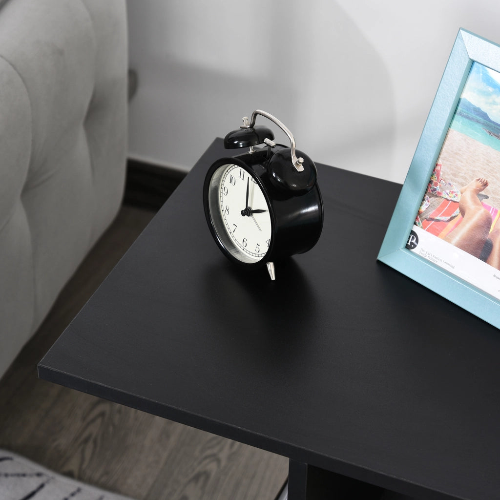 Tavolino con rotelle ¨C zephmum ¨C 45x35x58 cm nero
