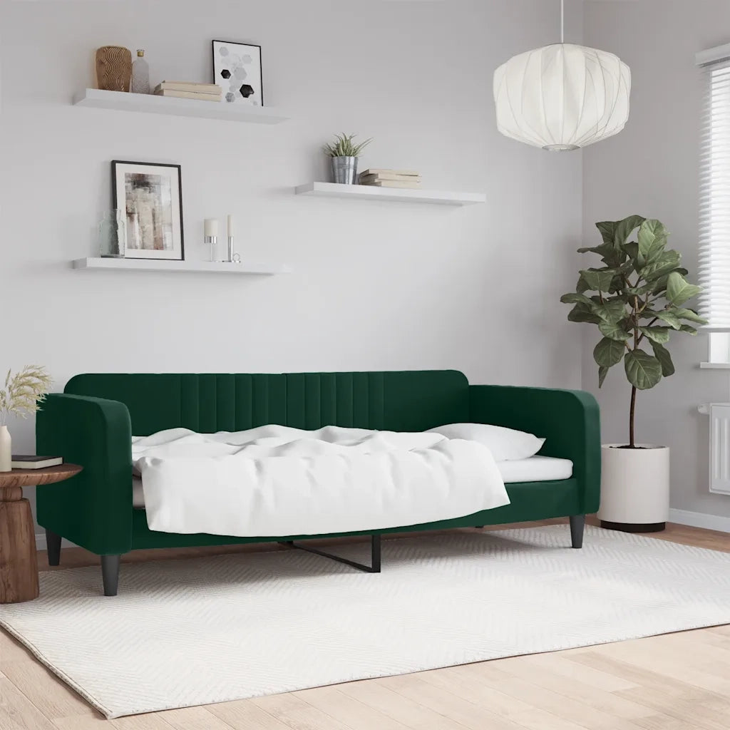 Letto da Giorno Verde Scuro 80x200 cm in Vellutocod mxl 118611