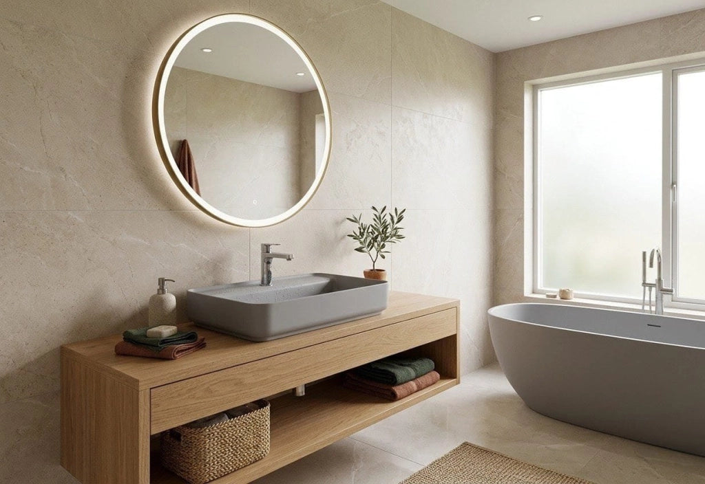Lavabo rettangolare da appoggio senza troppo pieno in ceramica con foro rubinetto - Grigio Pietra Opaco
