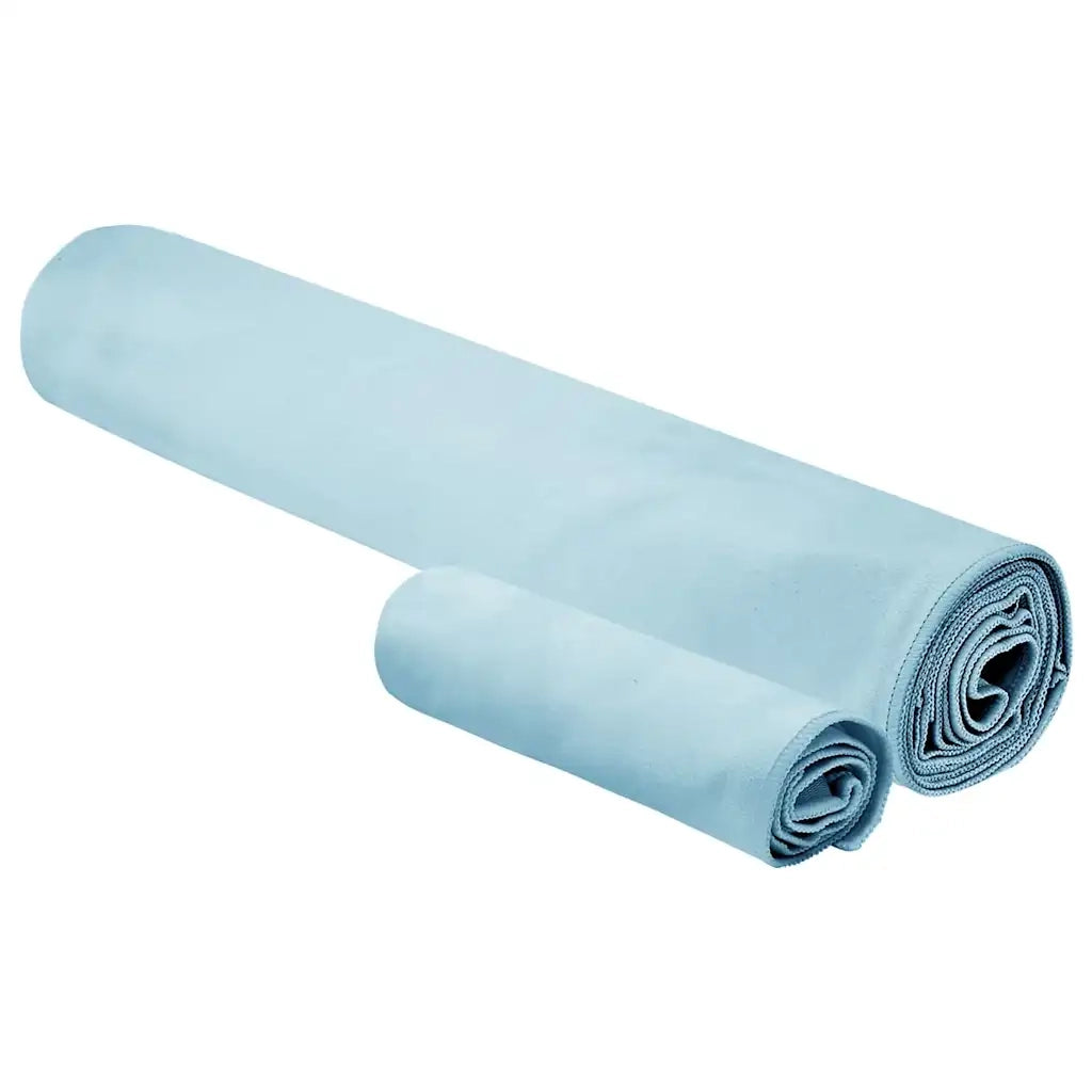 Set di Asciugamani Sportivi 2 pz | Teli per bagno Blu Tessuto