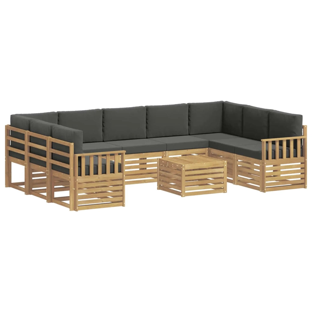 Set di divani da esterno 8 pcs Bianco e Antracite