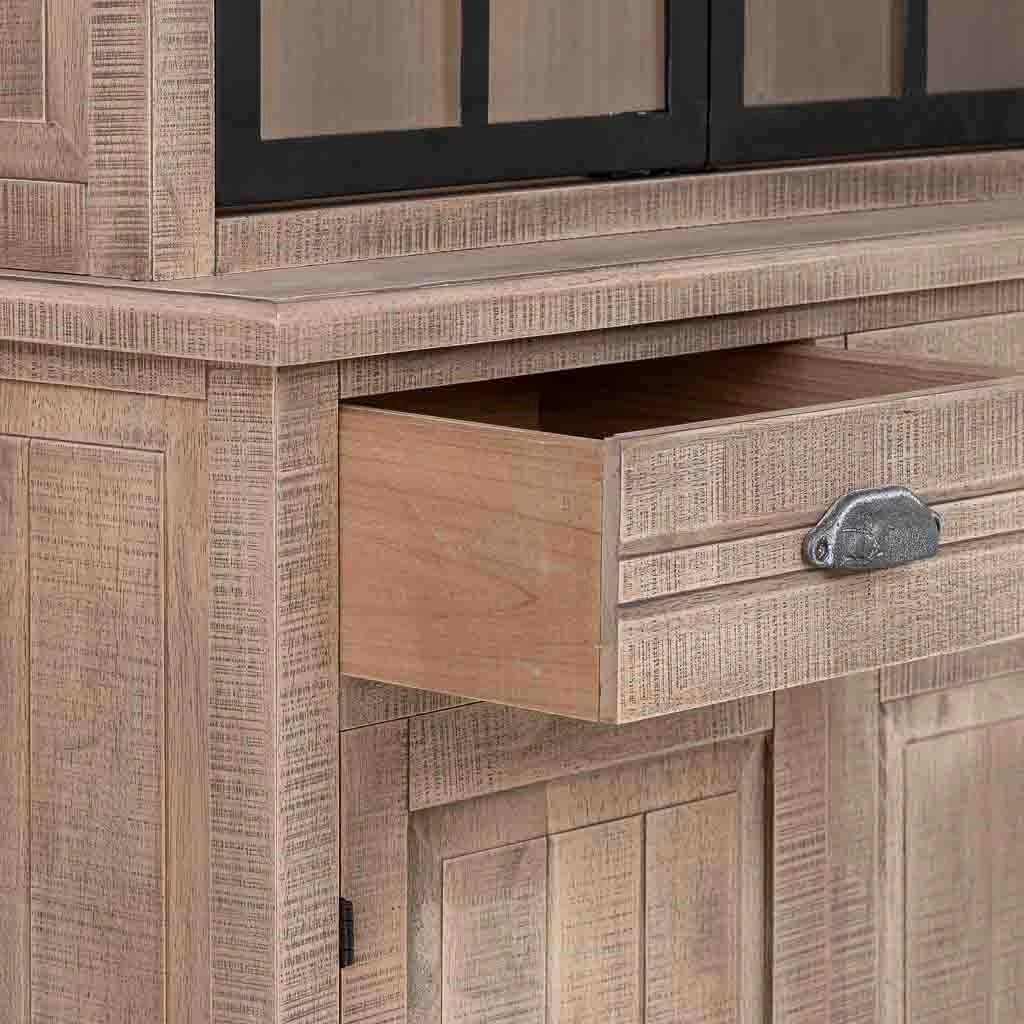 Vetrina in legno marrone 87x40x198h cm