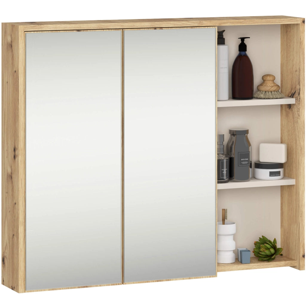 Set di mobili da bagno sospesi VAMI in Rovere Artisan con colore interno Kashmir