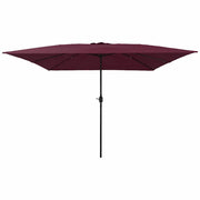 Ombrello da giardino Rosso Bordeaux 295 x 295 x 245 cm 42003656