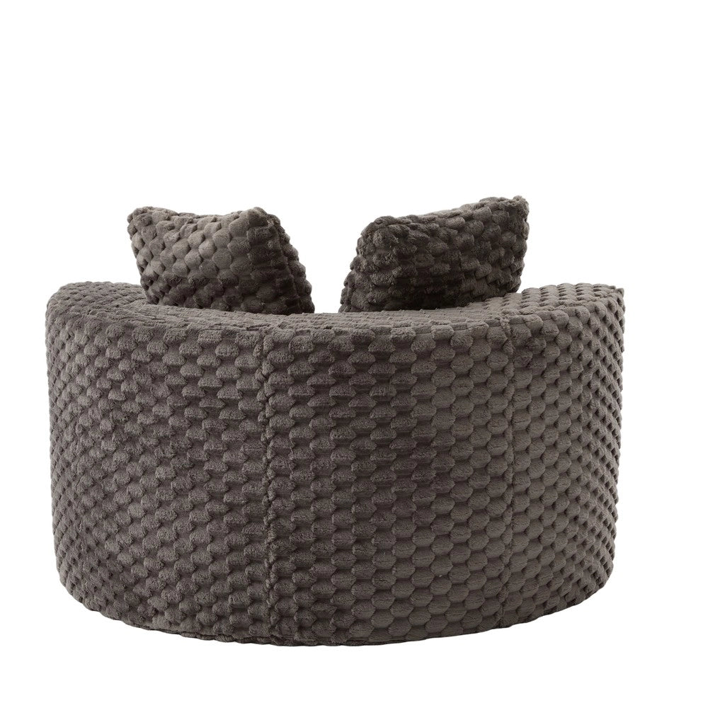 Poltrona singola con pouf - Zephmum- 130¡Á115¡Á103 cm - Grigio scuro - Sedia letto, senza montaggio