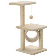 Albero per Gatti con Tiragraffi Sisal 65 cm Beige CFW5565579
