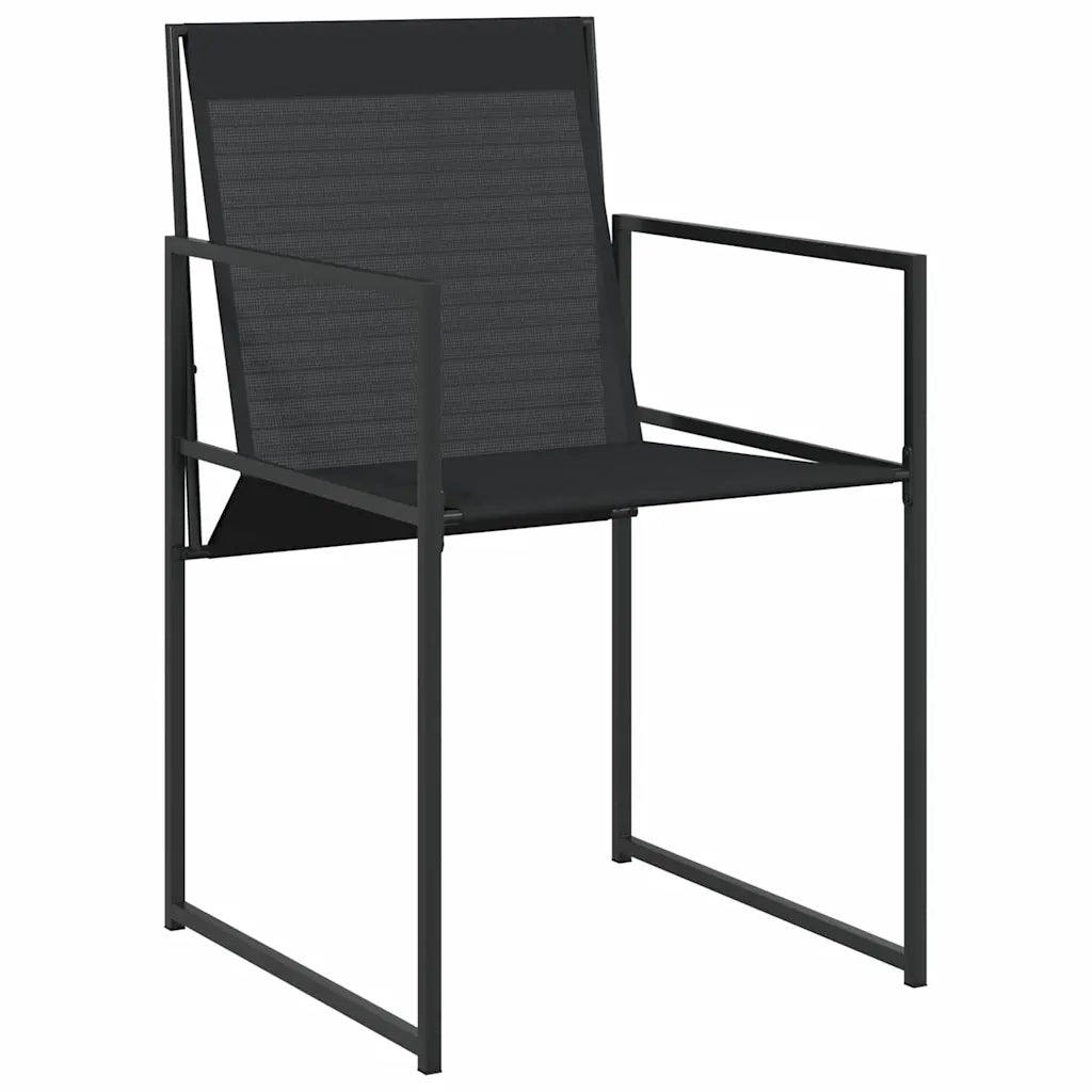 Set da Pranzo per Giardino 5 pcs Nero