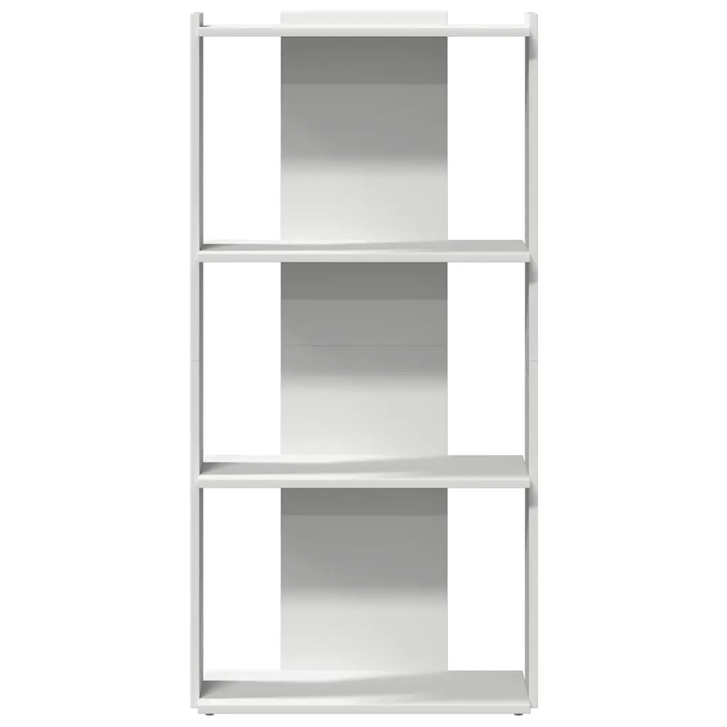 Libreria a 3 Ripiani Bianca 60x30x120 cm in Legno Multistrato 860265