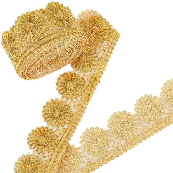Tessuto di Decorazione a Fili - 5 Metri - Attività Artigianali - Decorazione - Soluzione Economica - Servizio di Alta Qualità - Nastro di Decorazione
