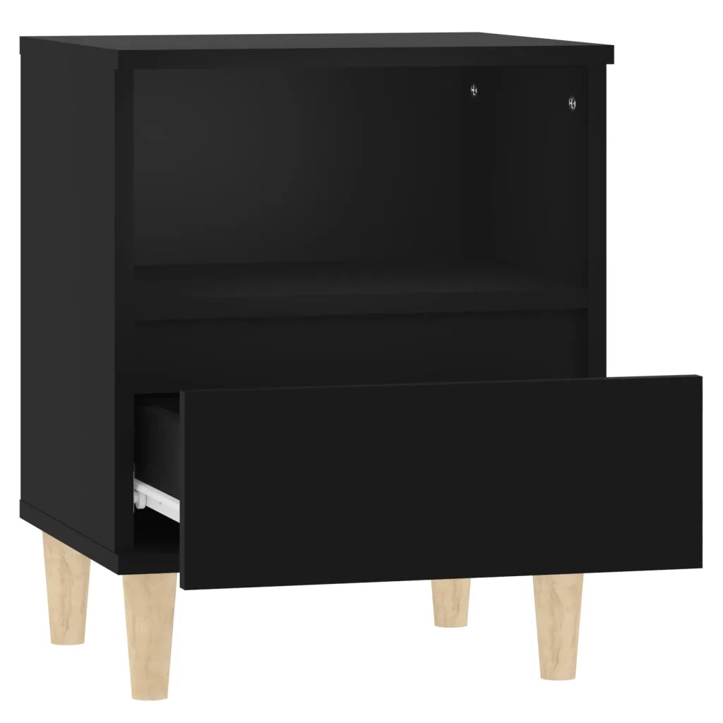 Comodini 2 pz-Set di 2 Tavolino da notte Nero 40x35x50 cm 396158