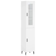 Buffet credenza cassettiera armadio mobile contenitore organizer cucina soggiorno salotto alto 34,5 x 34 x 180 cm legno ingegnerizzato bianco 02_0032427