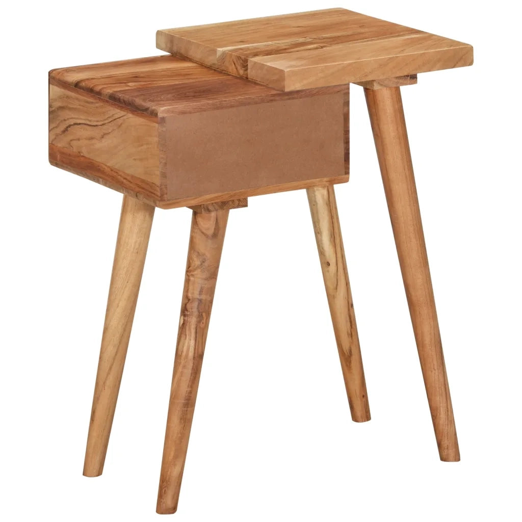 Comodino in Legno Massello d'Acacia 45x32x55cm cod mxl 30757