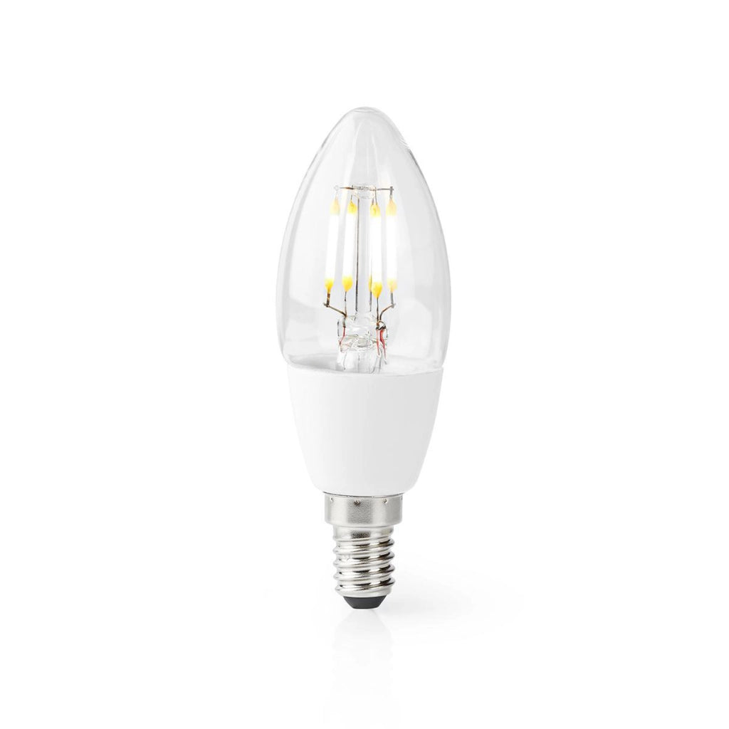 5W 400lm E14 Wi-Fi Connected Candela filamento lampadina Trasparente Nedis