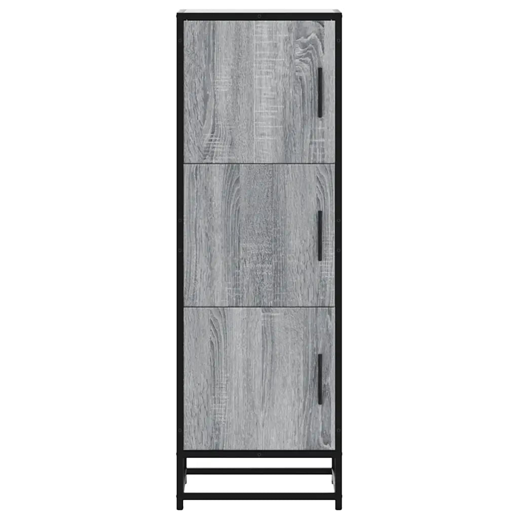 Credenza Grigio Sonoma Legno Multistrato Metallo 849067