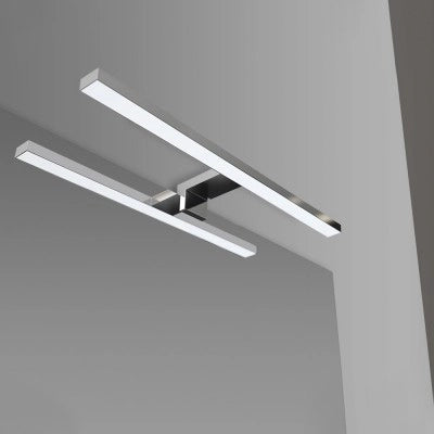 Specchio bagno 100x60 a filo reversibile con lampada naturale 50 cm