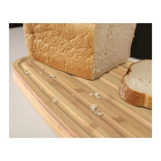 Joseph Joseph 81097 Bread Bin Porta Pane con Coperchio Tagliere in Bamboo e Plastica colore Bianco