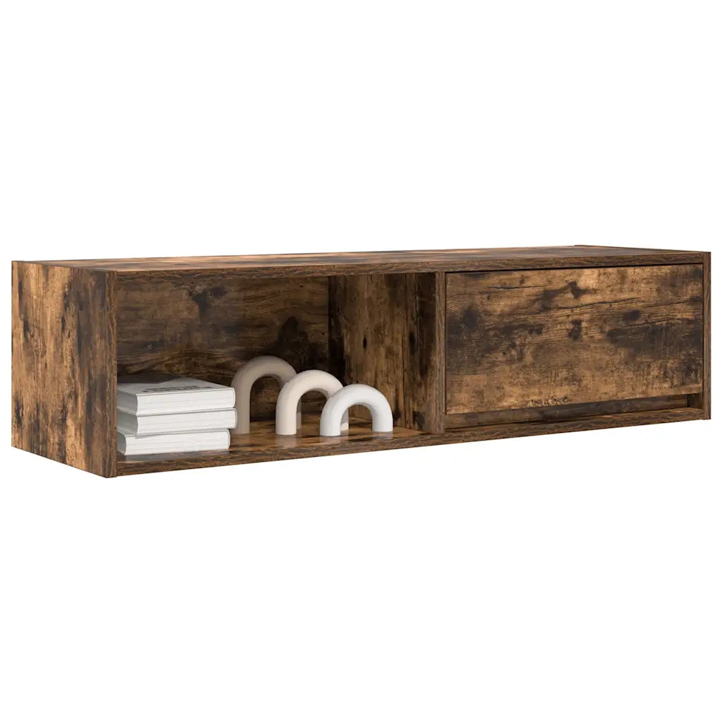 Mobili TV 2 pz Rovere Fumo 100x31x25,5 cm Legno Multistrato 861481