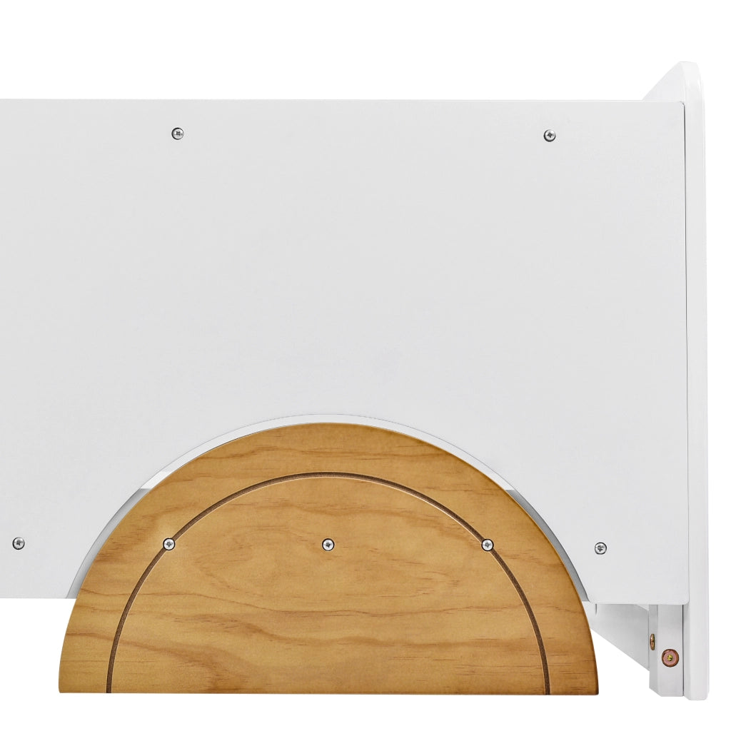 Letto per Bambini 90x200 cm - Forma Auto con Sponde - in Legno Massello - Bianco