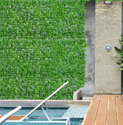 Siepe artificiale L300xB100 cm; foglie dense; per maggiore privacy; in PE e tessuto; verde chiaro