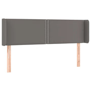 Testiera | Testata ad Orecchio Grigio 147x16x78/88 cm in Similpelle
