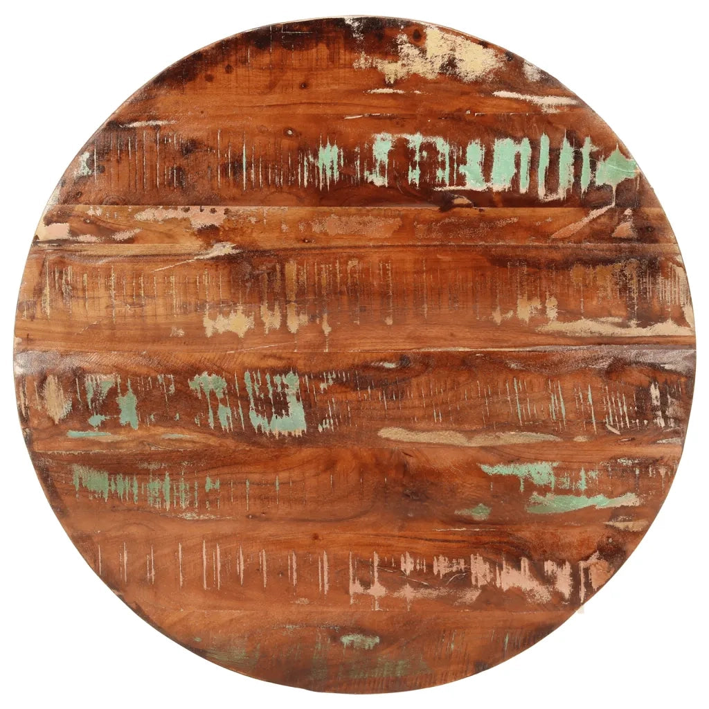 Piano per Tavolo Ã˜ 70x1,5 cm Rotondo Legno Massello di Recupero