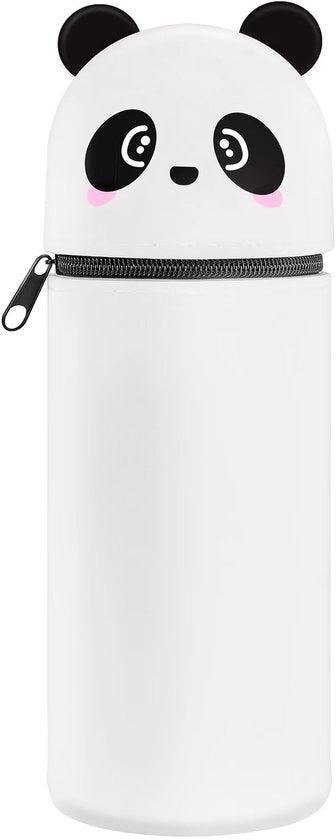 Etui a forma di animale per penne per scrivania per bambini e bambine con chiusura a zip in silicone morbido e design Kawaii.