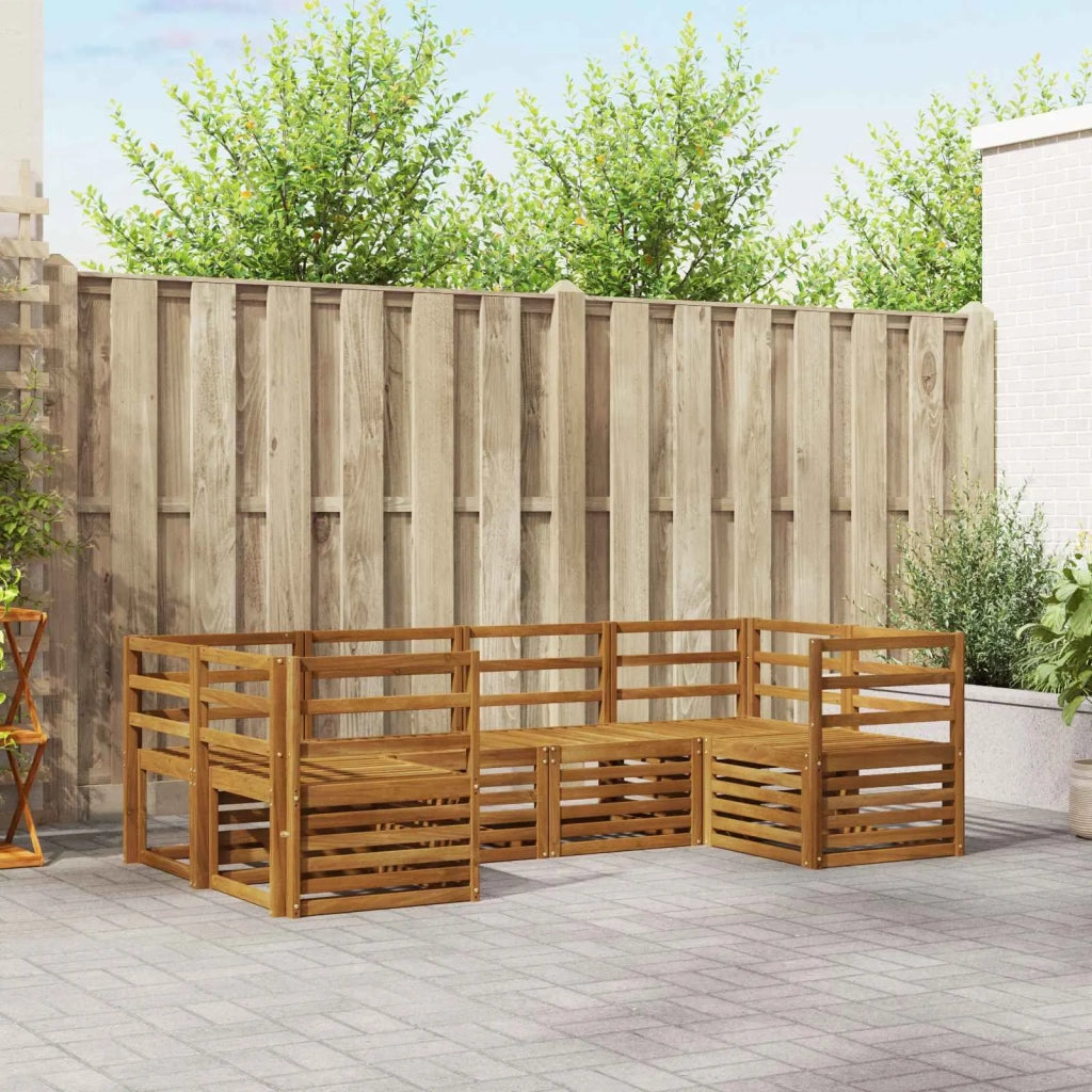 Set divani 6 pcs Naturale Legno di Acacia Massello 3375349